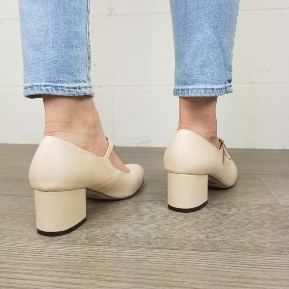 Block Heel Vintage Rockabilly Style Pumps - Picture 6 of 8